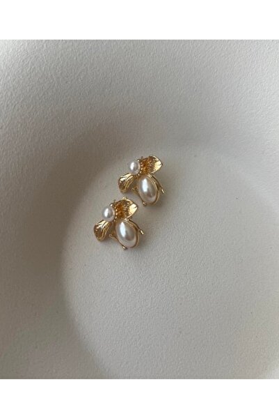 by deniz çakır takı & aksesuar İNCİLİ ARI KÜPE