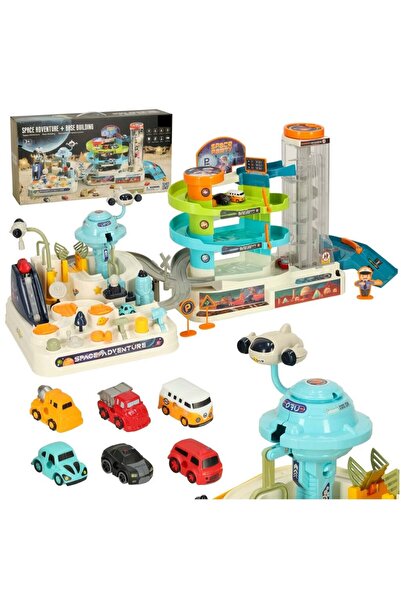 indiggo SPACE PARTY XXL 5-Storey Electric Track and Super Parking Playset