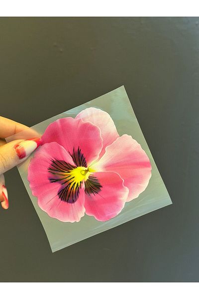 Gönülden Tasarım TRANSFER DE FLORI STICK ON FIER DE FIERĂ ARMĂ 10X10 CM Roz