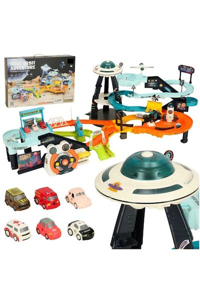 indiggo Set de Joaca Pista si Parcare cu 6 Masini, MARS ADVENTURE Indiggo