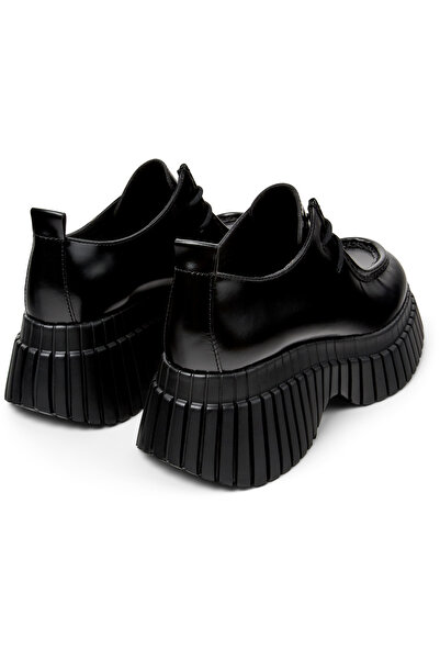 CAMPER Women's Black Genuine Leather Classic Shoes with Hook And Loop Closure, Comfortable and Chic PixBcn