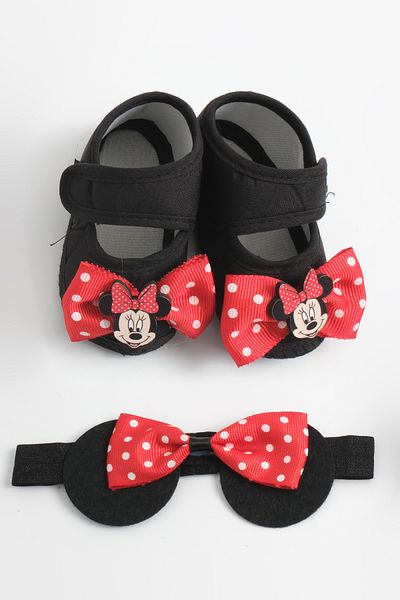 lilico Black Red Bandana Newborn Booties