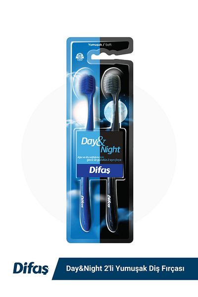 Difaş Day&Night 2-Pack Soft Toothbrush