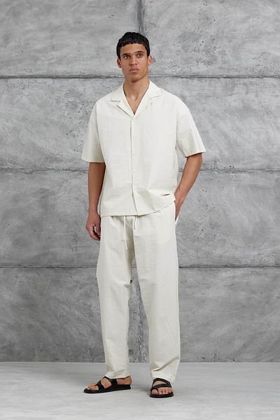 NOMARC Beige Mrk Parachute Fabric Bottom-Top Set