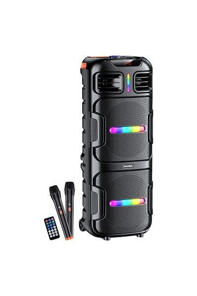 KAKU Boxa Portabila cu Microfon, Kaku Model 12101 Wireless BT 5.2, 60W, 4500mAh, LED Display, Ambient RGB