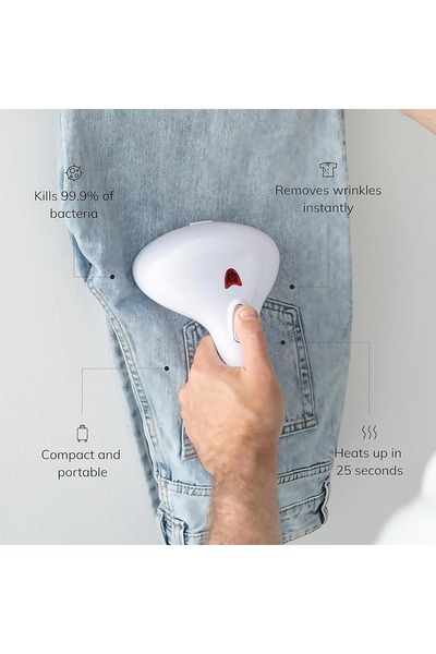 Denx 1500W Handheld Mini Steam Iron, Lightweight, Compact and Foldable, Fast Heating, DX3002