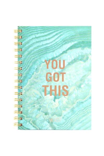 Roco دفتر ملاحظات "يمكنك فعل هذا" A5، 80 ورقة، مسطرة مفردة (عربي) أخضر