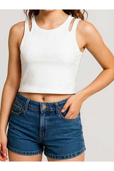 Zekids Дівчачий топ на бретельках з деталями на плечах