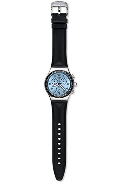 Swatch Swatch Irony Men's Blue Dial Leather Band Watch - YVS421