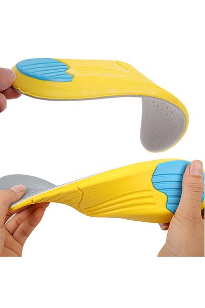 zenifique Set of 2 Orthopedic Gel Insoles, Yellow, Size 31-35