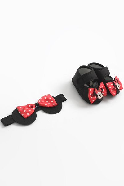 lilico Black Red Bandana Newborn Booties
