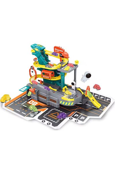 indiggo DinoDrive 42-Piece Electric Track and Parking Playset