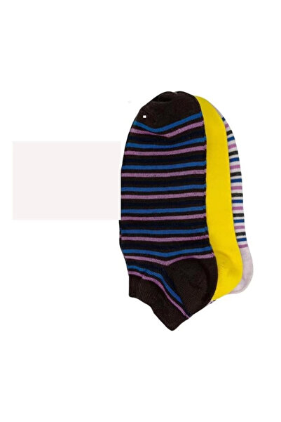 ALFA AKSESUAR 03 Дамски къси чорапи Srfn, 3-пакет, раиран модел