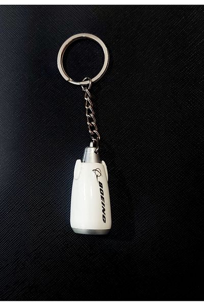 Havacı Uçuş Dünyası Boeing Printed Airplane Engine Keychain