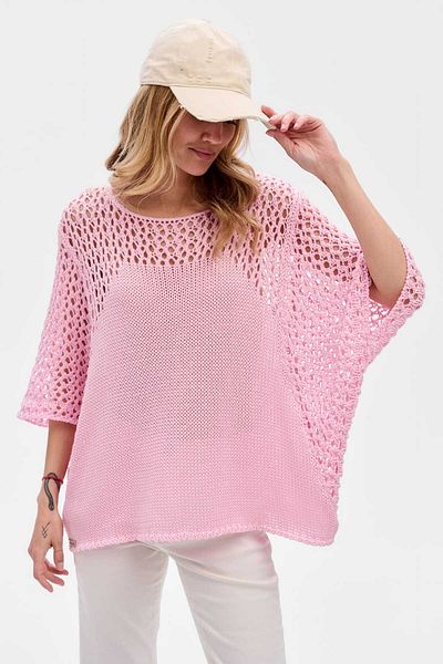 Blue Shadow Paka Paka Women's Sweater Baby Pink