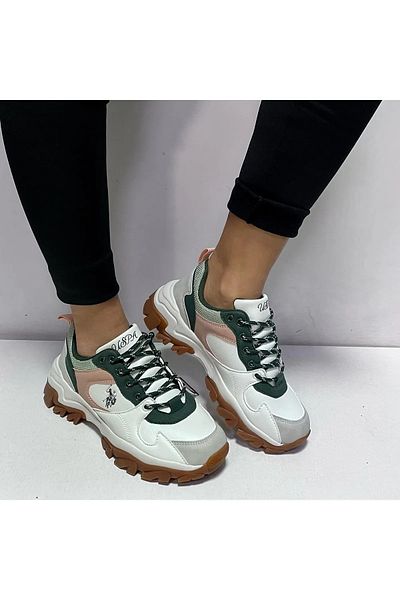 U.S. Polo Assn. Pantofi de damă alb verde