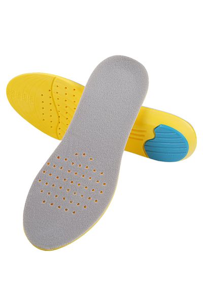 zenifique Set of 2 Orthopedic Gel Insoles, Yellow, Size 31-35