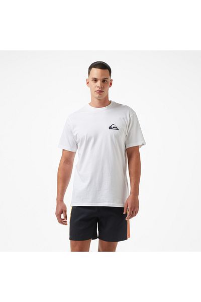 Quiksilver Ανδρικό μπλουζάκι με λευκό στρογγυλό λαιμό Home Mini Logo