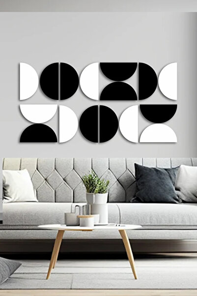 AHWALL Bohemian Yarım Daire Dekoratif Duvar Paneli (16 Adet Yarım Daire)