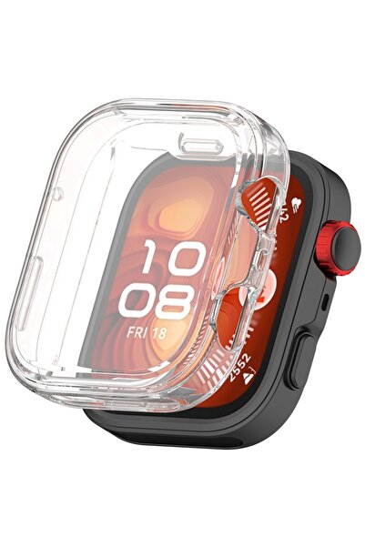 UnDePlus Huawei Watch Fit 4 Silikon Parlak Renkli Ekran Koruyuculu Kasa Koruy...
