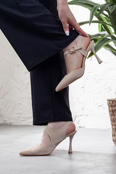 Adım Adım Women's Thin Heeled Ankle Belted Heeled Shoes