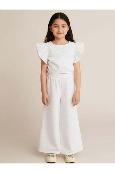 Zekids Girl's Laced Pants Suit