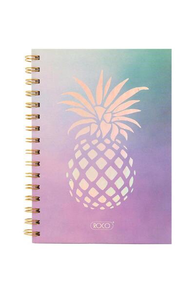 Roco دفتر أناناس A5 80 ورقة مسطرة مفردة (عربي) بنفسجي