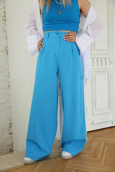 TUĞÇE ÖZER BUTİK Colorful Plazzo Fabric Trousers