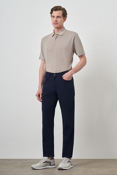 Morven Men's Navy Blue Cotton 5 Pocket Dynamic Fit Jean Jeans