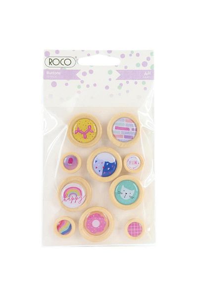 Roco Buttons Frolic Assorted Color