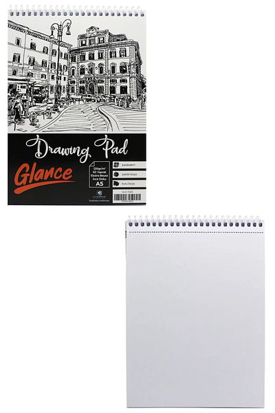 GLANCE Sketchbook A5 120 Gr 50 Yp Pitt Graphite Matte Pencils Set of 6