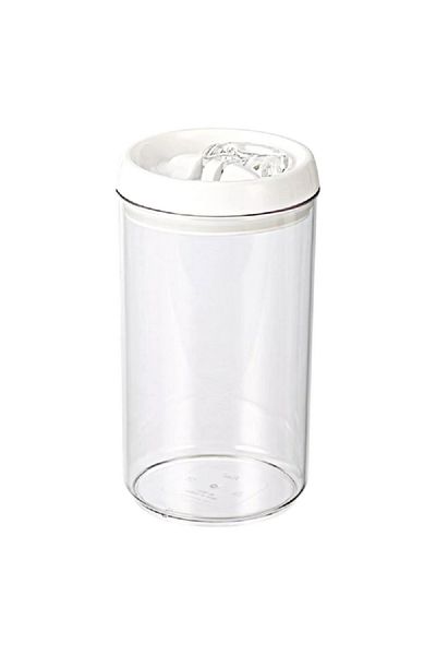 Felli Flip-Tite Cylindrical Food Storage Container Clear and White