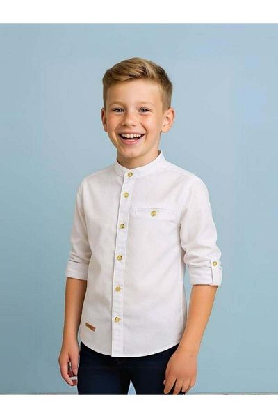 Zekids Boy's Collar Shirt