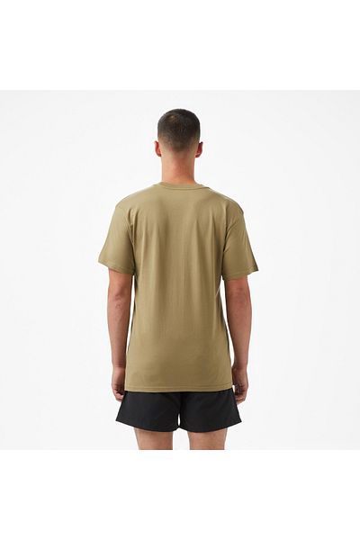 Quiksilver Ανδρικό μπλουζάκι χακί με λογότυπο Home Mini Ss