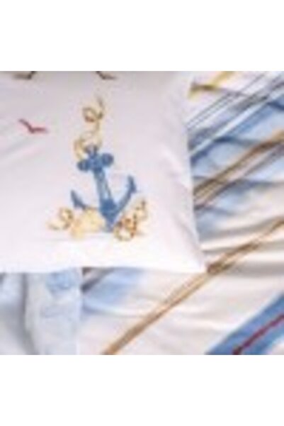 Cotton Box Lenjerie pat dublu bumbac 100% ranforce cu dungi, Moreno Bleu