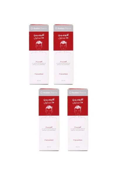AVALON PHARMA محلول أفوجين مينوكسيديل ٥٪ لمنع تساقط الشعر - ٤ عبوات