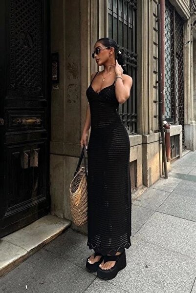 Genel Markalar Artesmis Askılı Ajurlu Elbise 2773