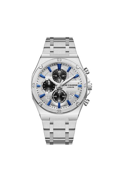 Lee Cooper Lee Cooper Men's Multi Function Silver/Blue Dial Watch - LC08171.300
