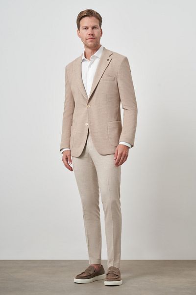 Morven Ανδρικό μπουφάν μπεζ Trend Dynamic Fit Mono Collar