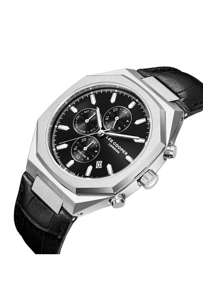 Lee Cooper Men's Multi Function Black Dial Watch - LC08168.351