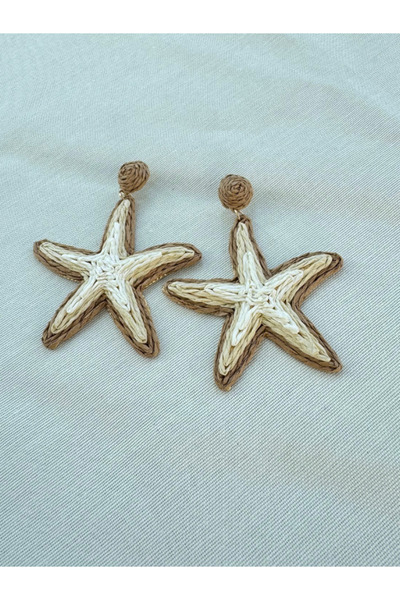 bijuxbymrv Star Paper Thread Woven Earrings