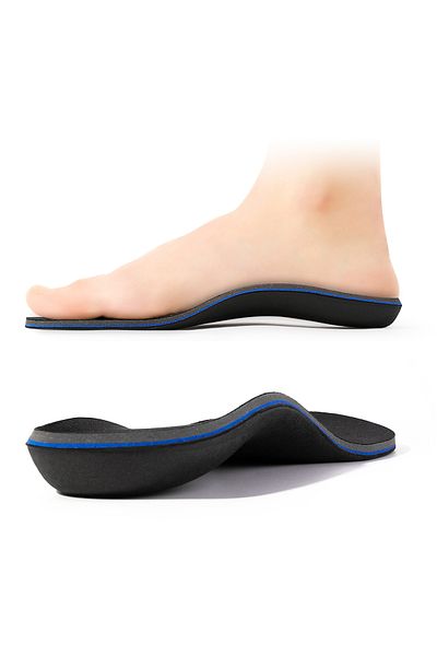 zenifique Set of 2 Orthopedic Insoles for Flat Feet, Zenifique, Foam, Black, Size 39.5-40