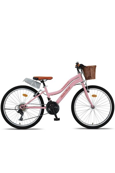 Trendbisiklet Retro Classic 24 Jant 21 Vites - Vintage Bisiklet Pembe