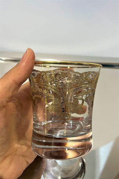 DECOSTYLE Pashabahçe 420014 240 Cc Handwork Decorated Water Cup 6 Li