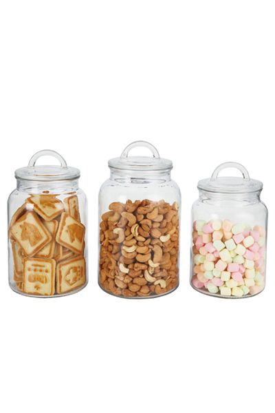 Parfait 3-Piece Airtight Durable Kitchen Glass Canister Set Clear
