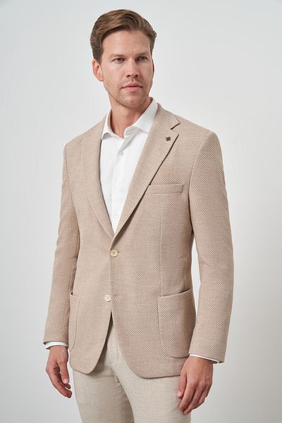 Morven Ανδρικό μπουφάν μπεζ Trend Dynamic Fit Mono Collar