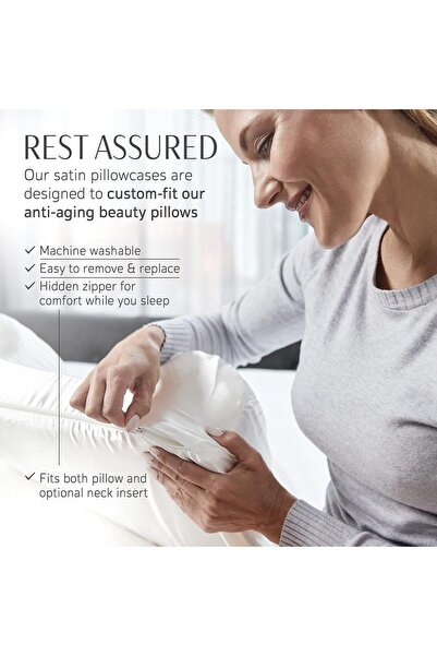 YourFacePillow satin pillowcase, white, 45x45 cm