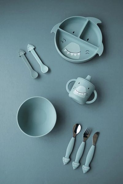 Trixie Silicone Fork Spoon and Knife Set Mr.Shark