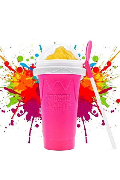 Denx كوب سلاش السحري القابل للضغط، كوب تجميد السيليكا لصنع الميلك شيك والآيس كريم DX2542