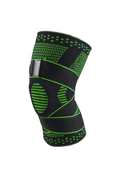 zenifique Knee Protection, With Metal Springs And Silicone Pad, Zenifique, Green, Size L